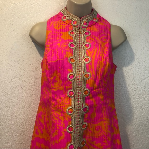 Lilly Pulitzer size 0 Alexa Sleeveless High Collar Dress - Picture 6 of 15